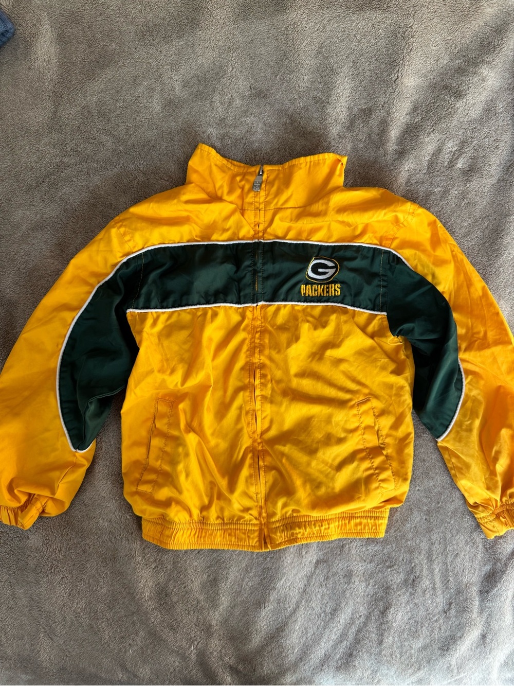 Green Bay Packers Youth Yellow & Green Puffer Jacket